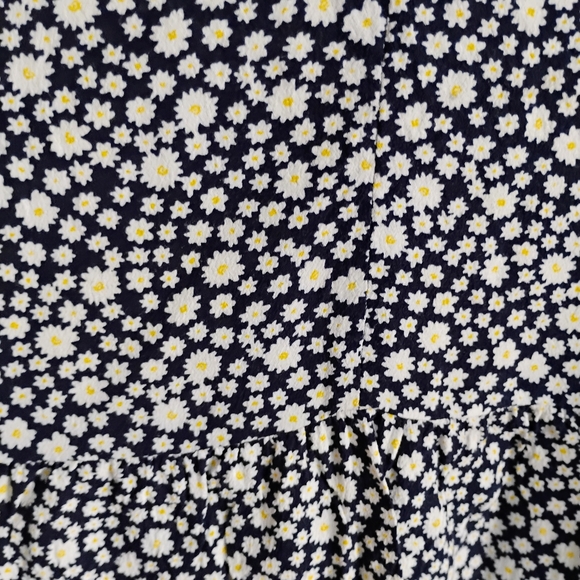 Sezane Fifi Dress Size 36 FR Size 4 US Blue White Floral Mini Like New - Picture 10 of 14